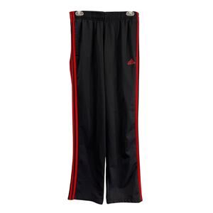 Adidas Track Pants Black Red Stripes Size Medium Joggers 3-Stripes Mens Medium
